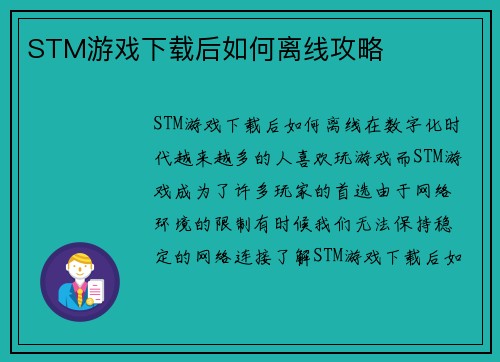 STM游戏下载后如何离线攻略