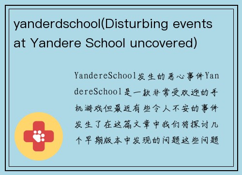yanderdschool(Disturbing events at Yandere School uncovered)